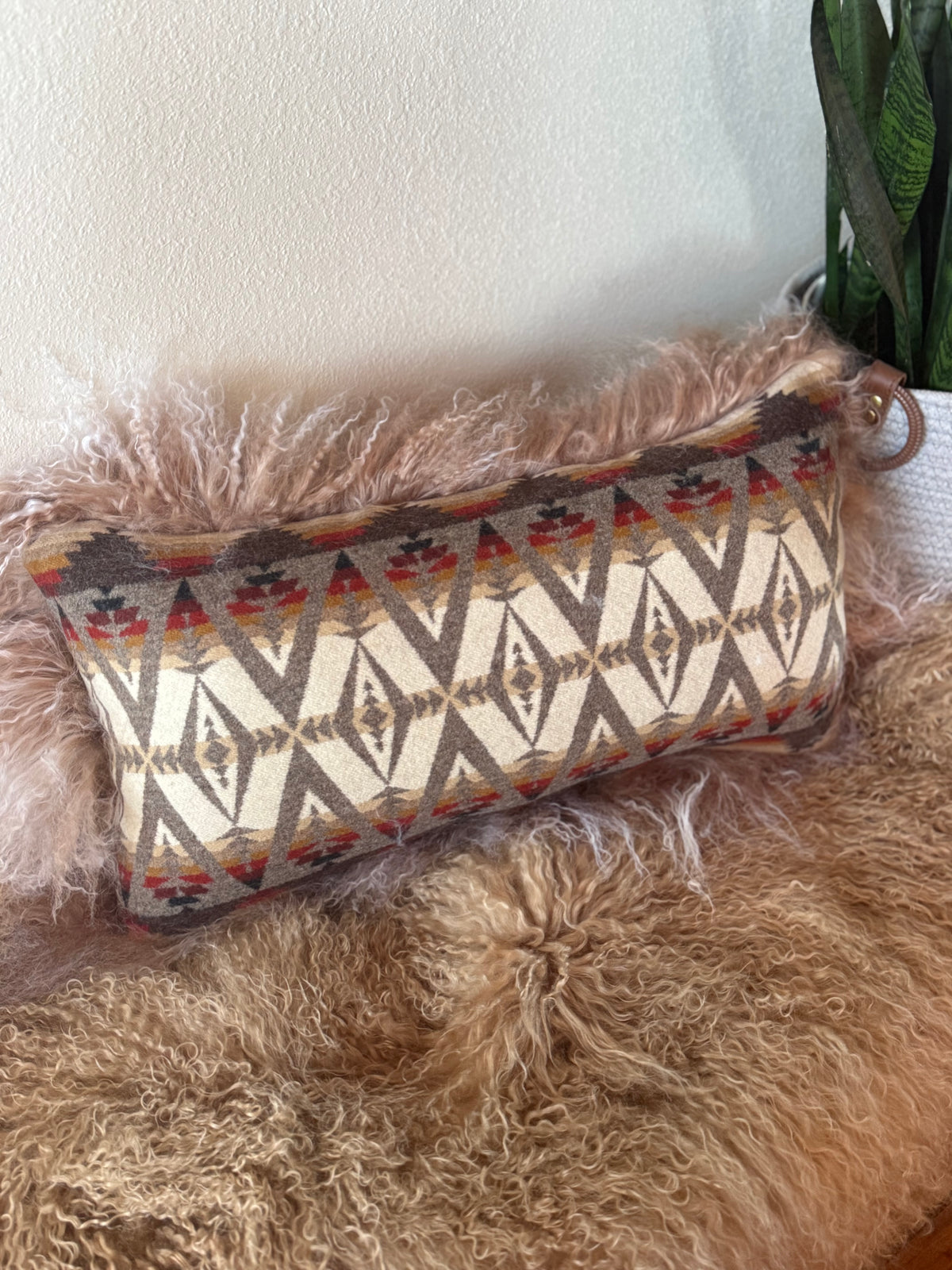 Brown Pacific Crest & Tibetan Lamb Pillow