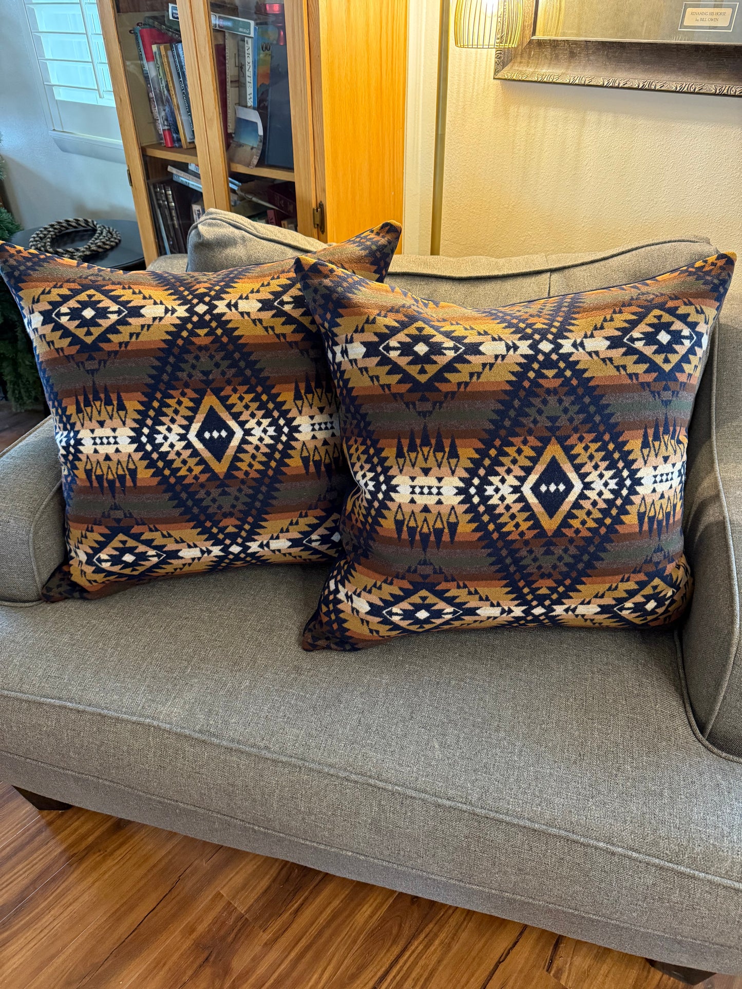 Extra Large Mission Trails Navy Pillows