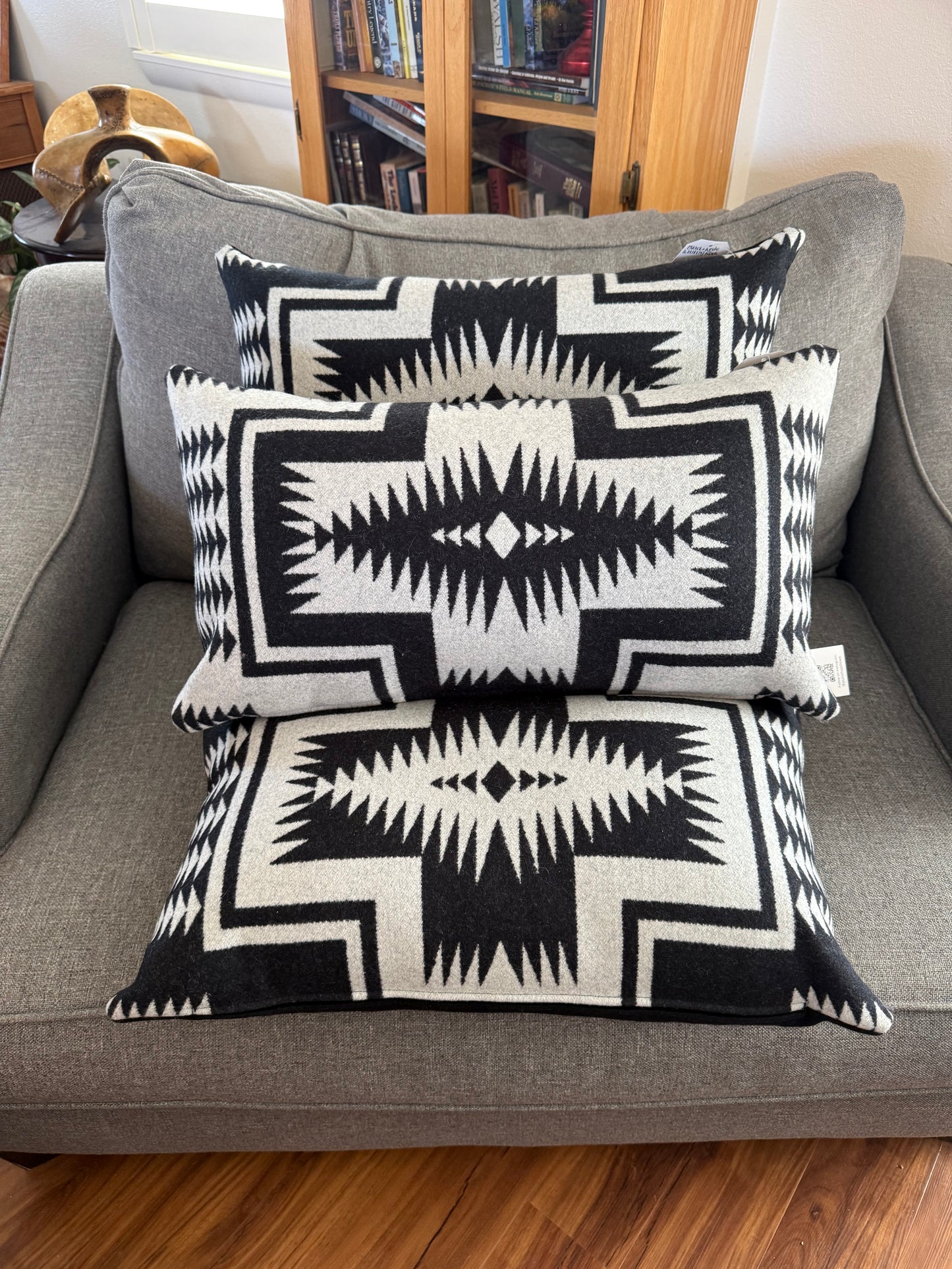 Black & White Walking Rock Pillow