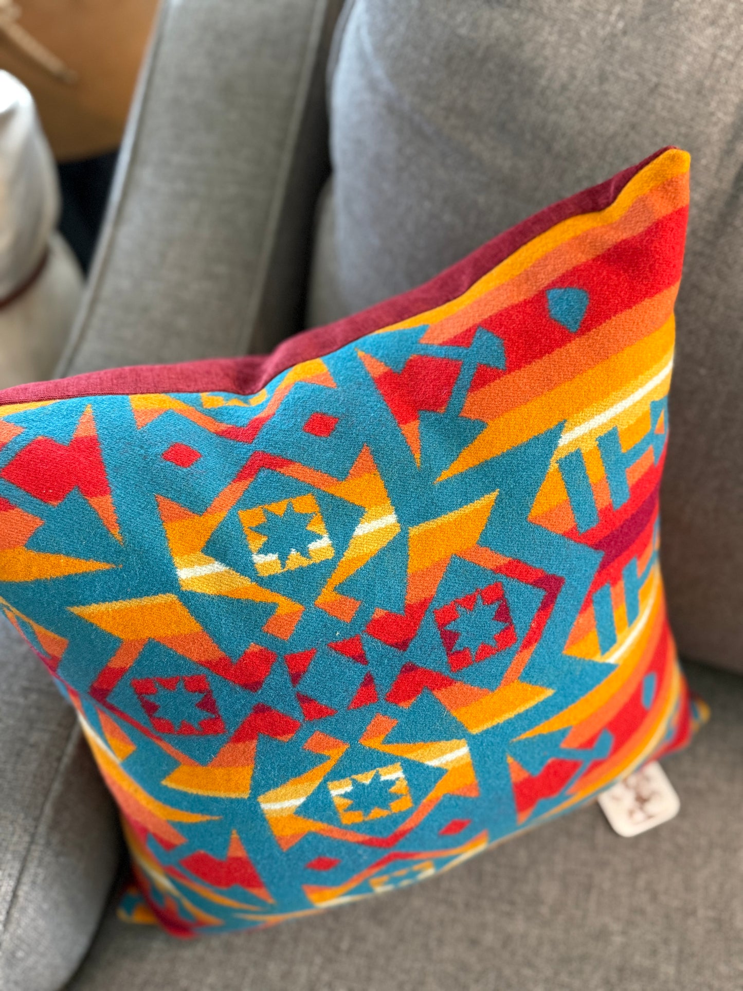 Condensed Turquoise Pillow