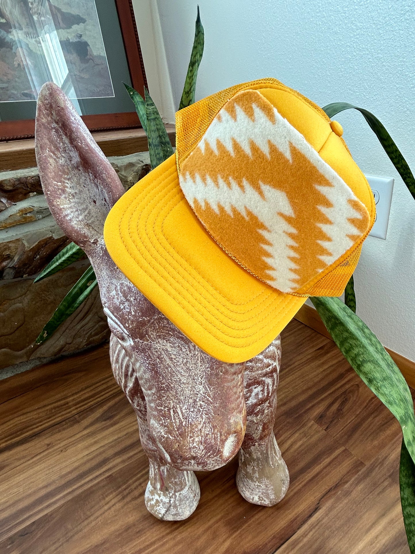 Bright Yellow & Cream Trucker Hat