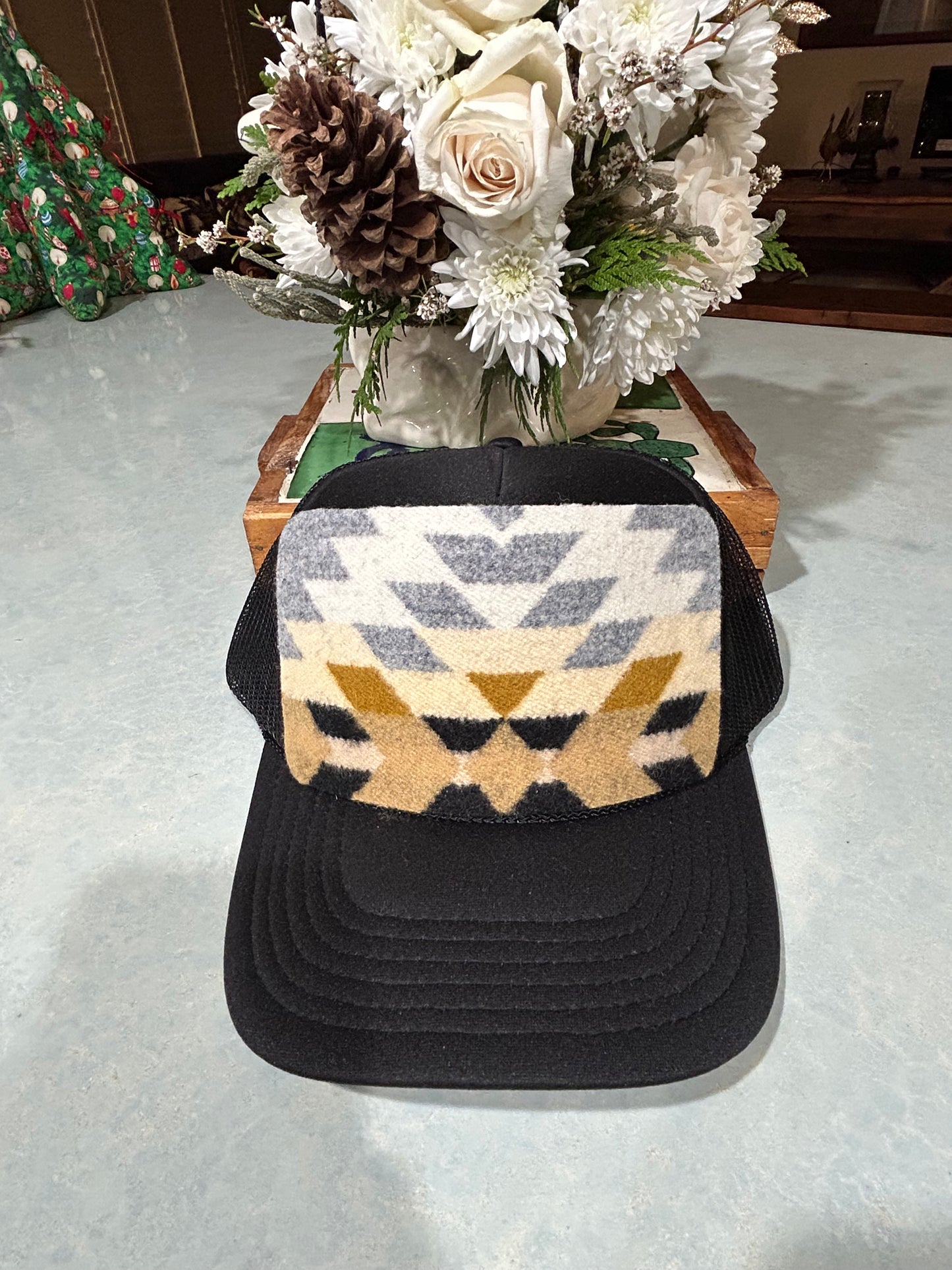 Black, Gray & Cream Trucker Hat