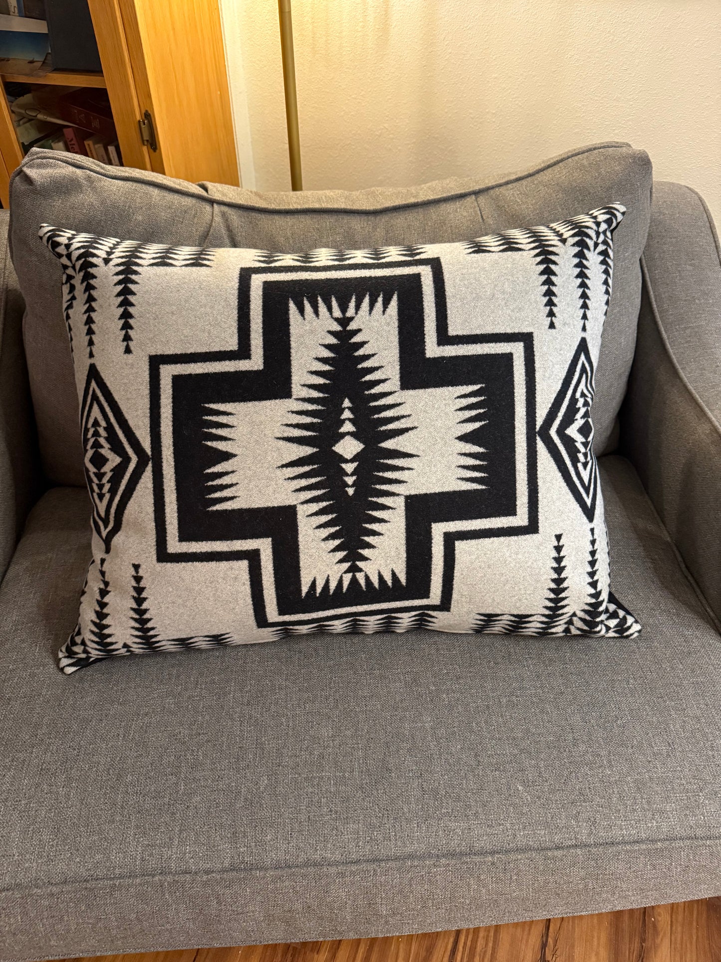 Black & White Walking Rock Pillow