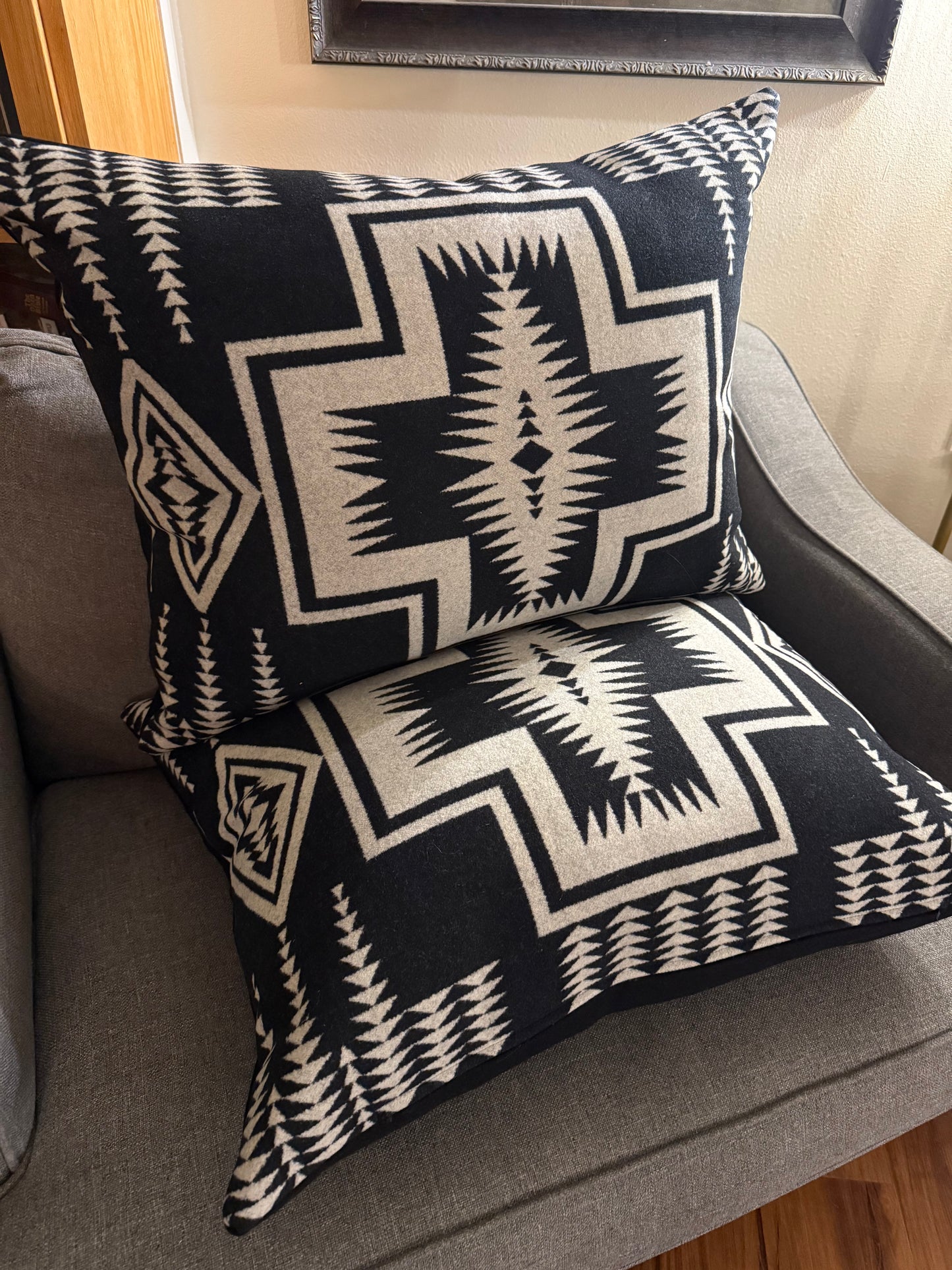 Black & White Walking Rock Pillows