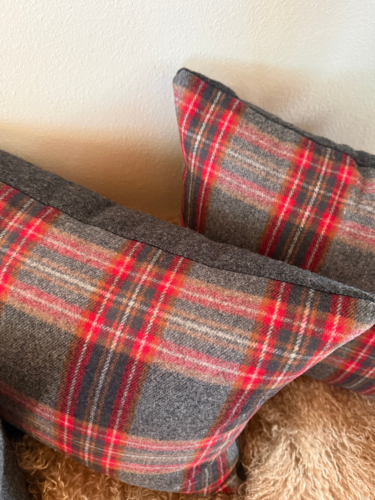 Charcoal Plaid Pillows