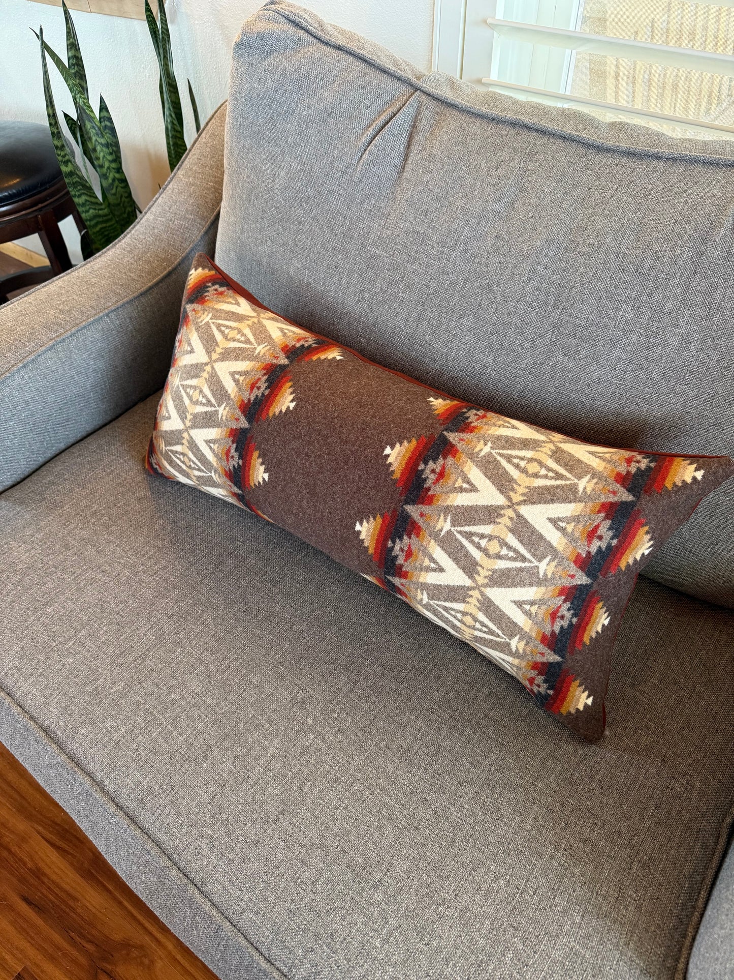 Pacific Brown Crest Lumbar Pillow