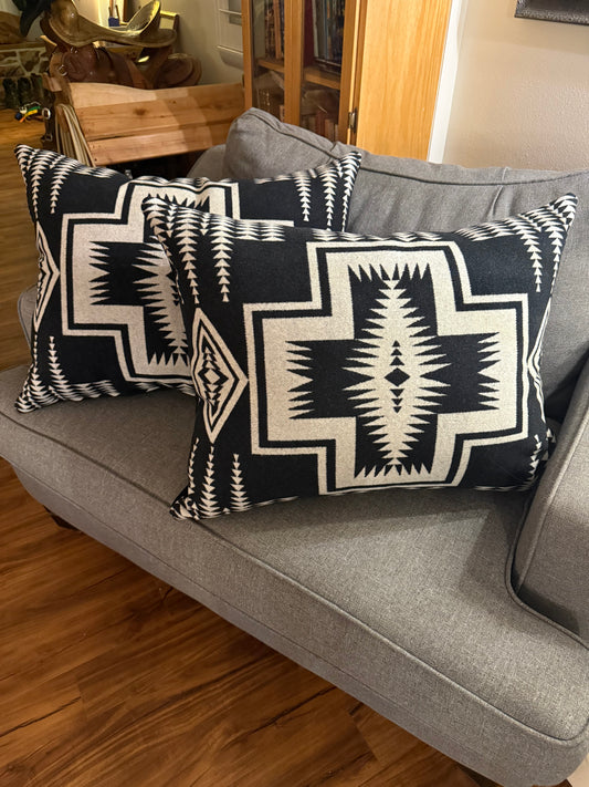 Black & White Walking Rock Pillows