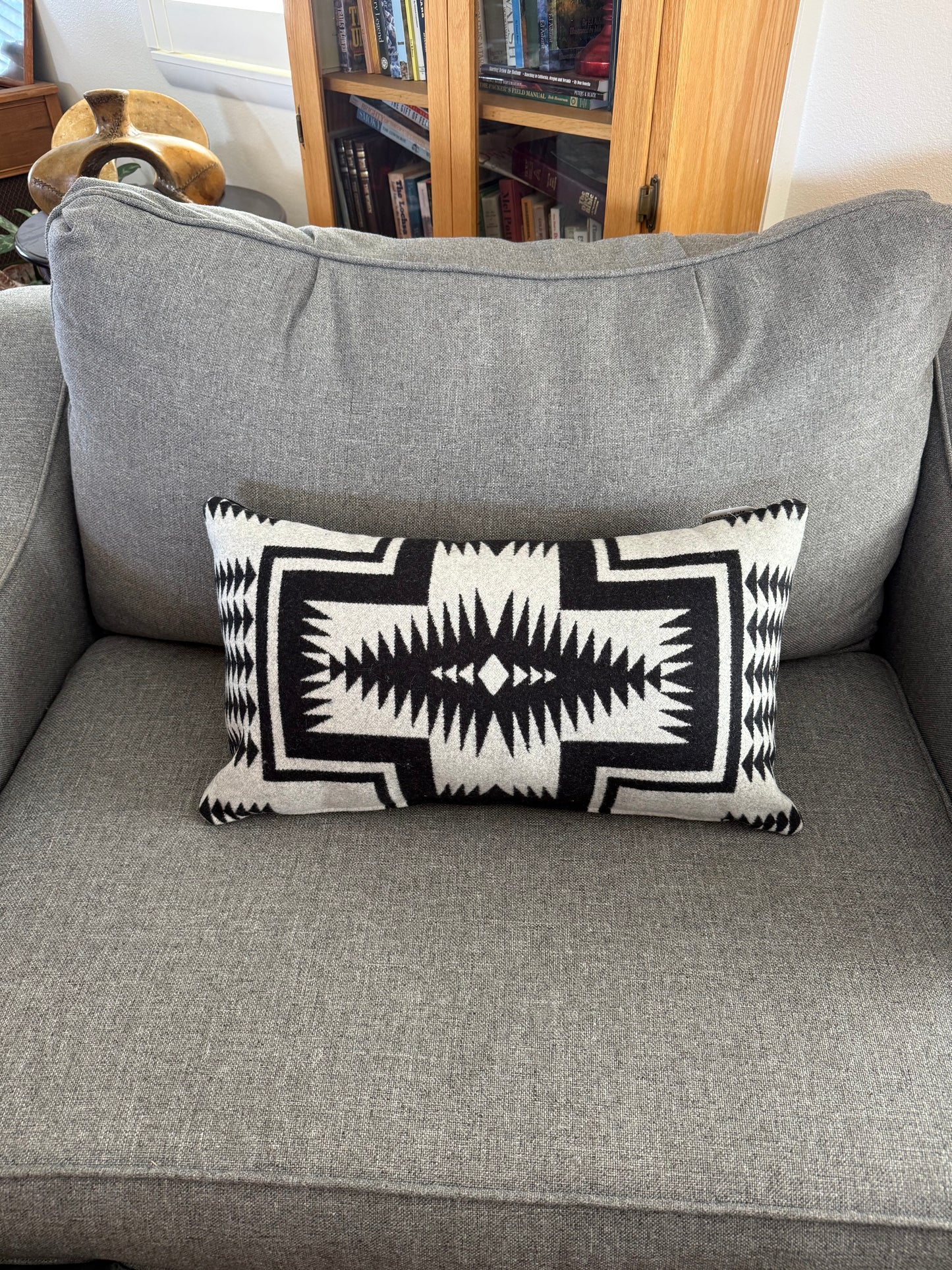 Black & White Walking Rock Pillow
