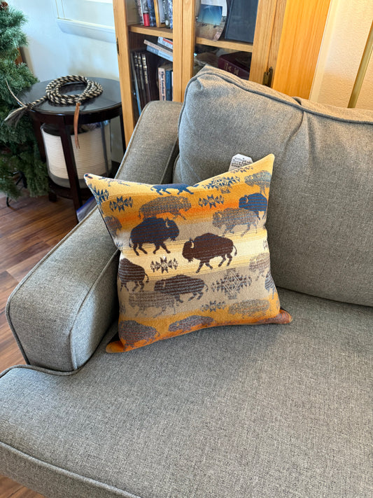Land of Buffalo Pillow