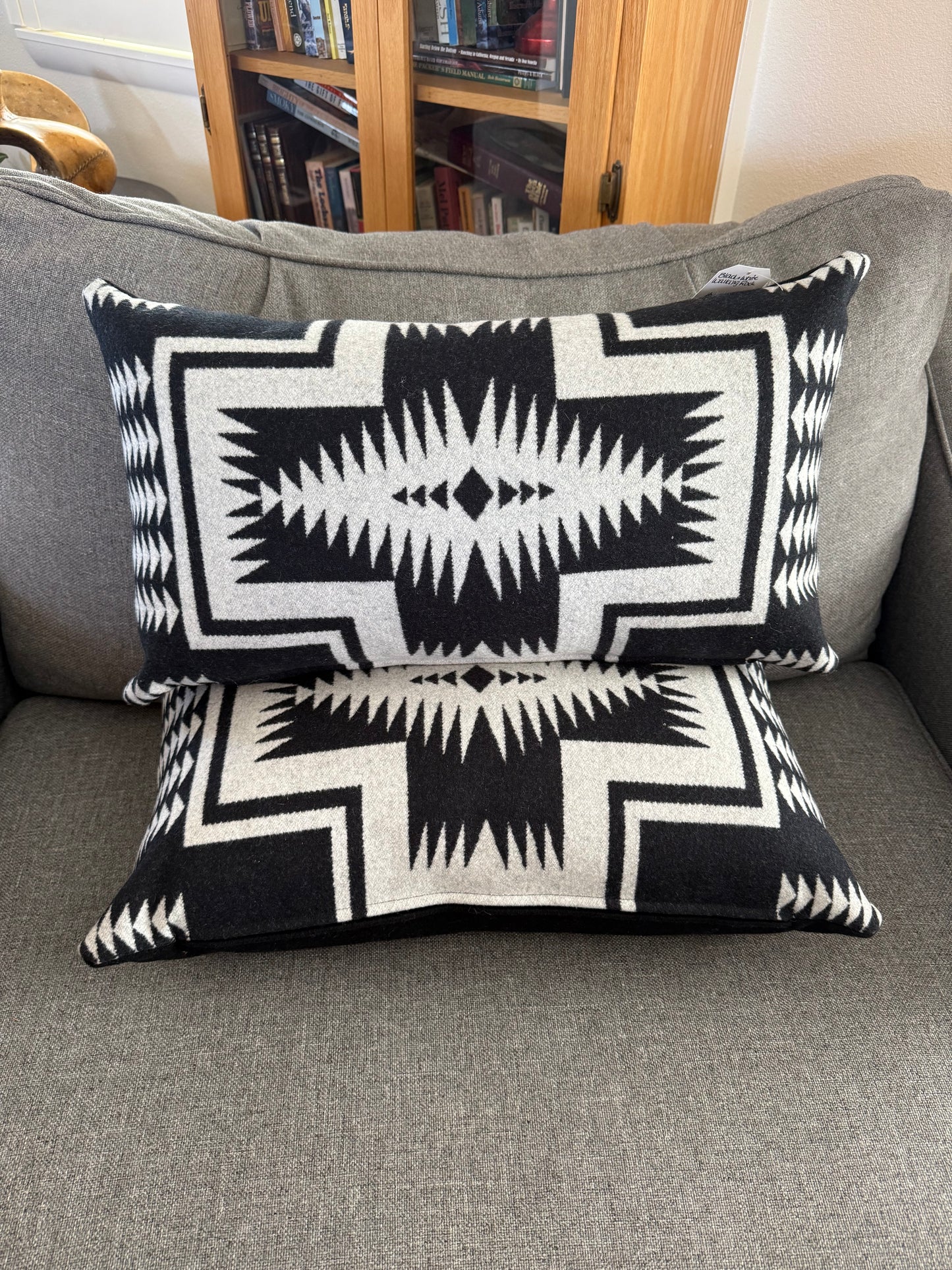 Black & White Walking Rock Pillow