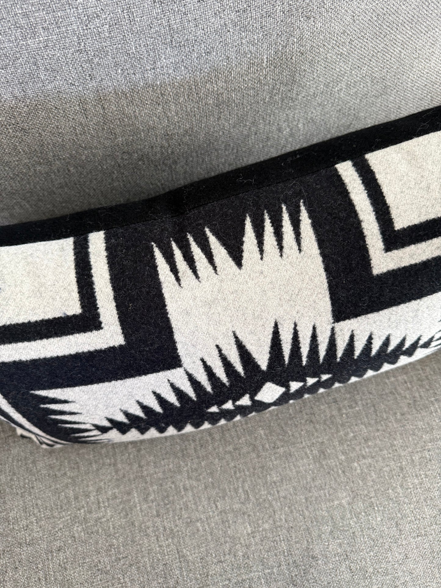 Black & White Walking Rock Pillow