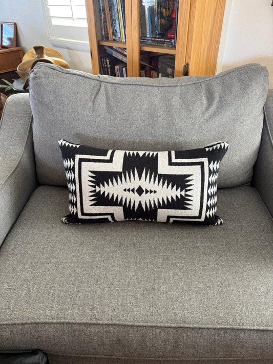 Black & White Walking Rock Pillow