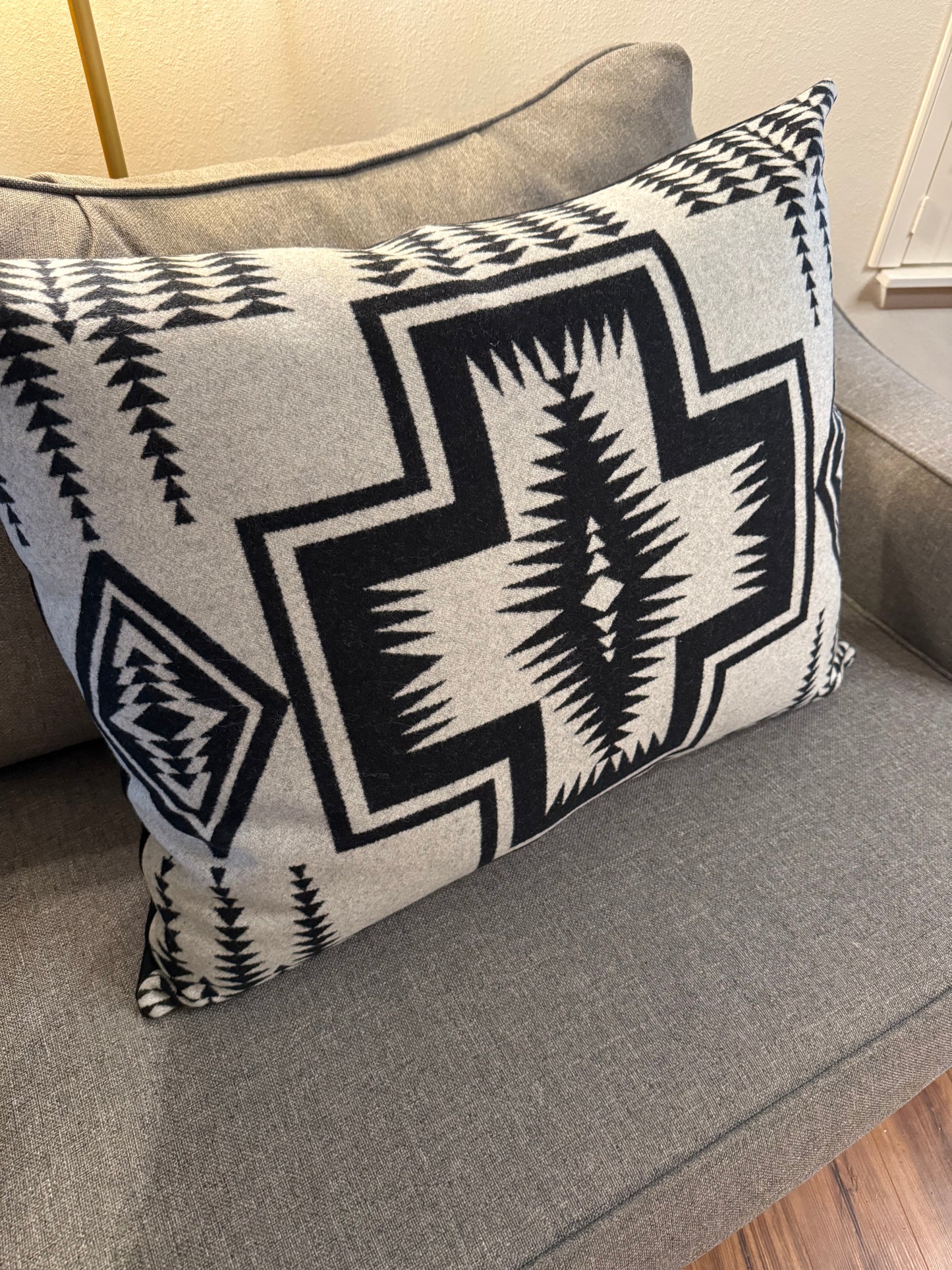 Black & White Walking Rock Pillow