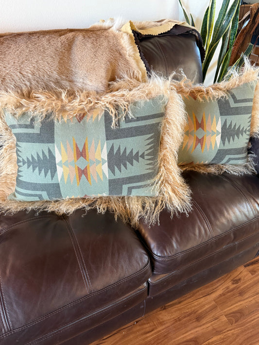 Sage Harding & Tibetan Lamb Pillows