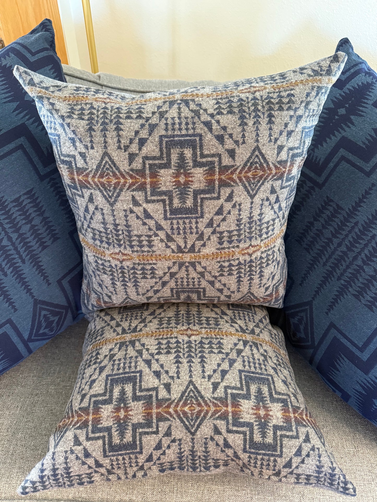 Harding Trail Navy Pillows