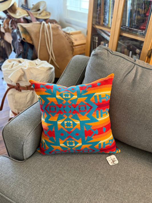 Condensed Turquoise Pillow