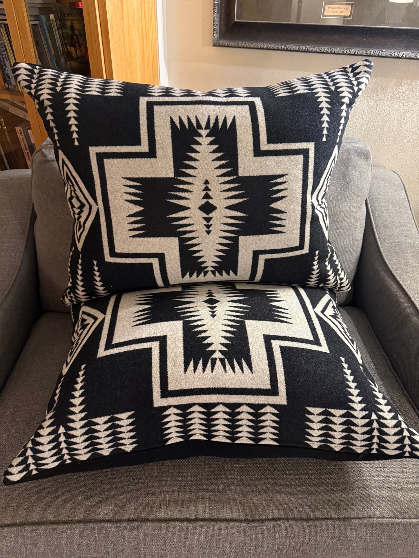 Black & White Walking Rock Pillows