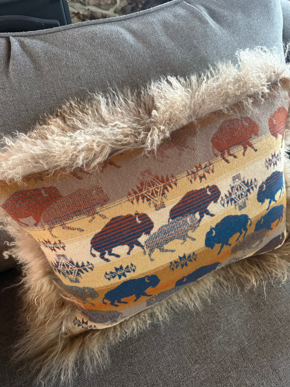 Land of Buffalo Pillow