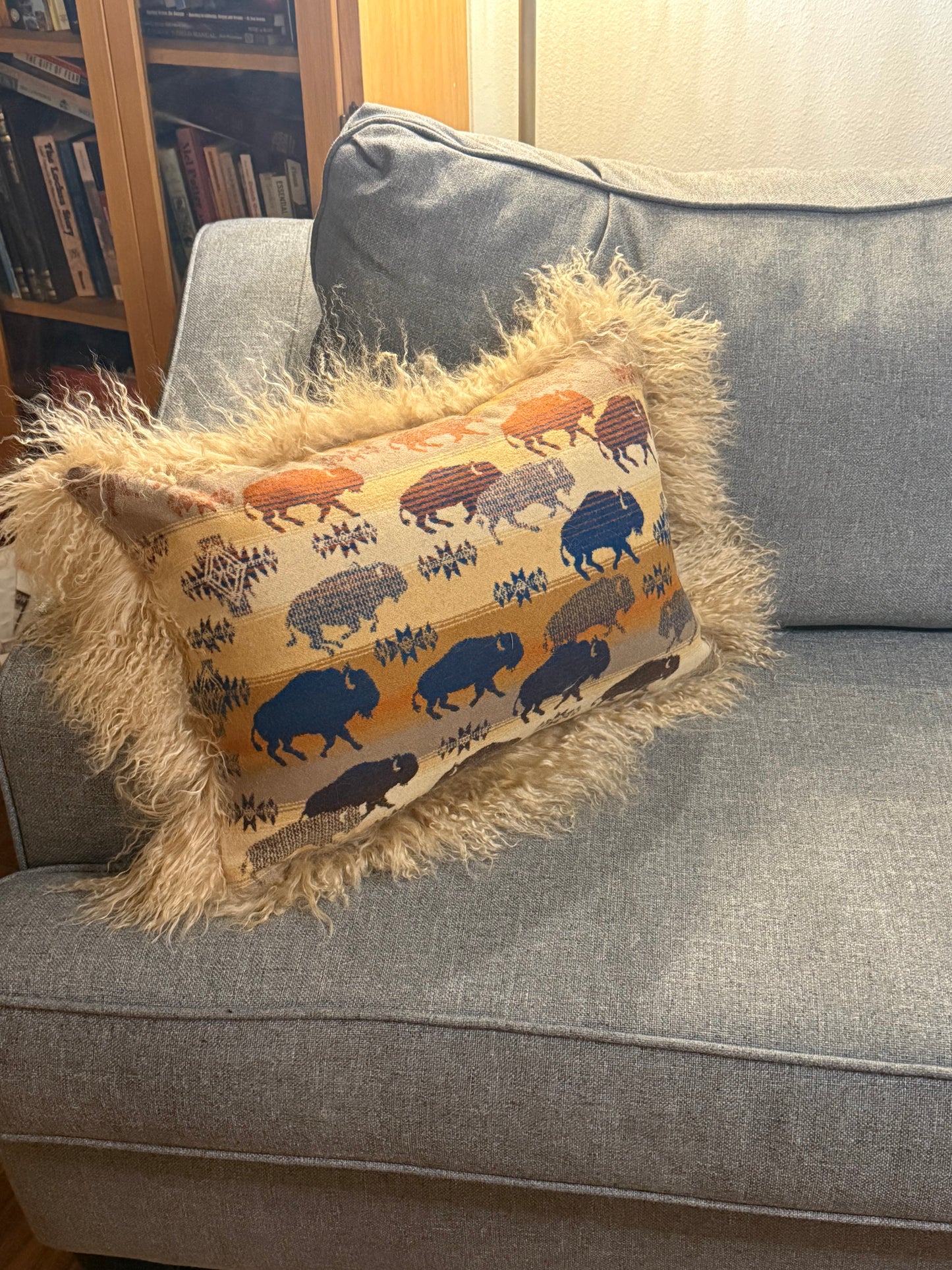 Tibetan Lamb & Land of Buffalo Pillow