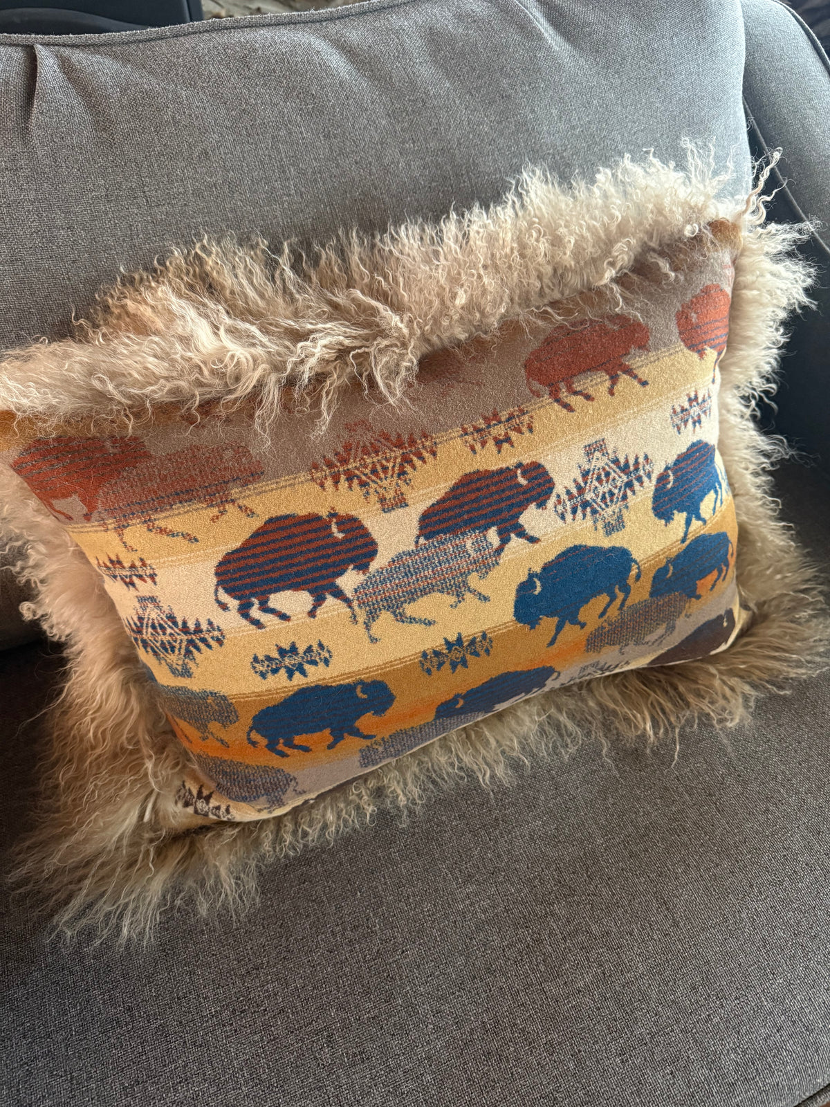 Land of Buffalo Pillow