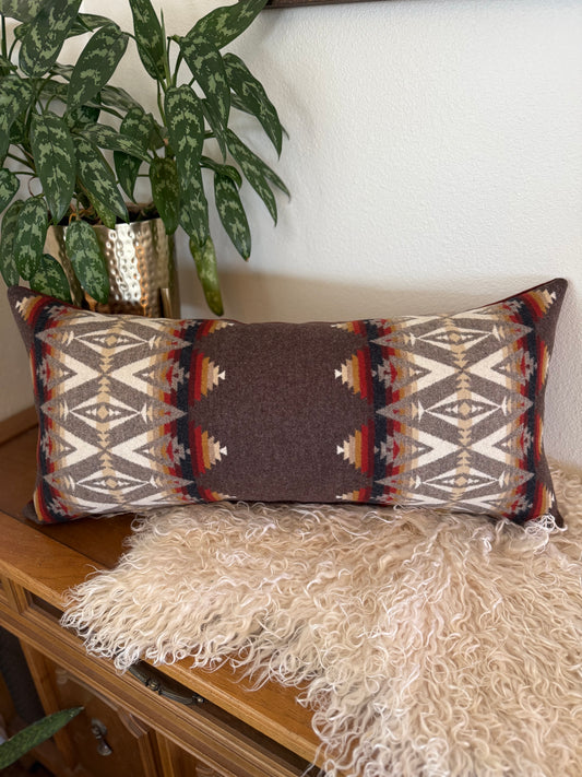 Pacific Brown Crest Lumbar Pillow