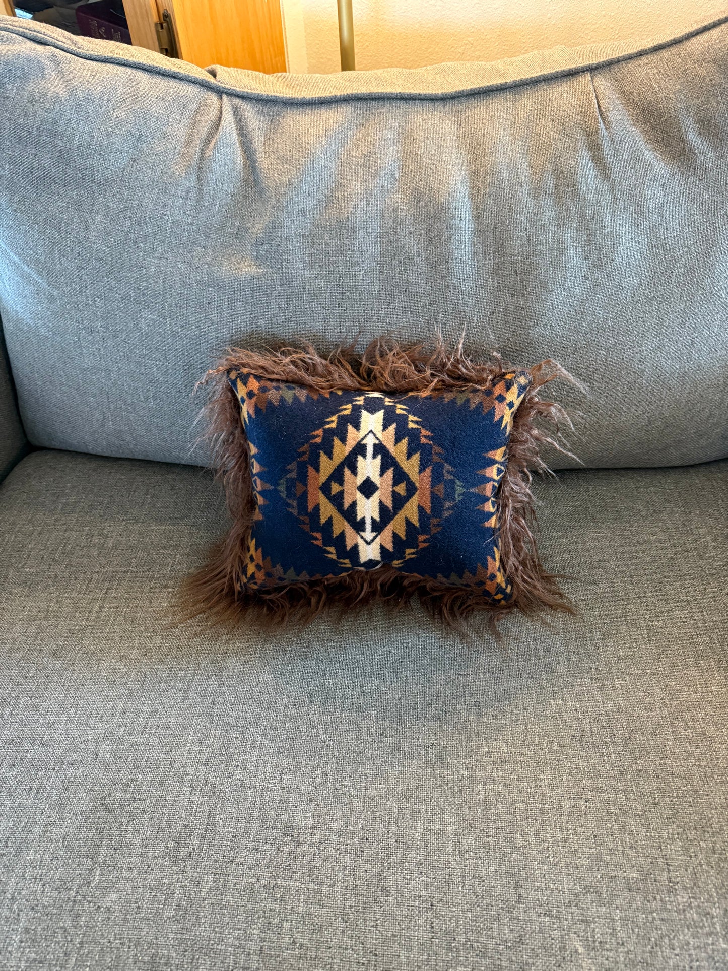 Small Mission Trails Navy Pillow