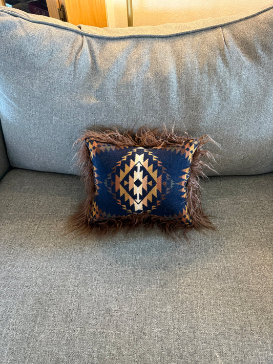 Small Mission Trails Navy Pillow