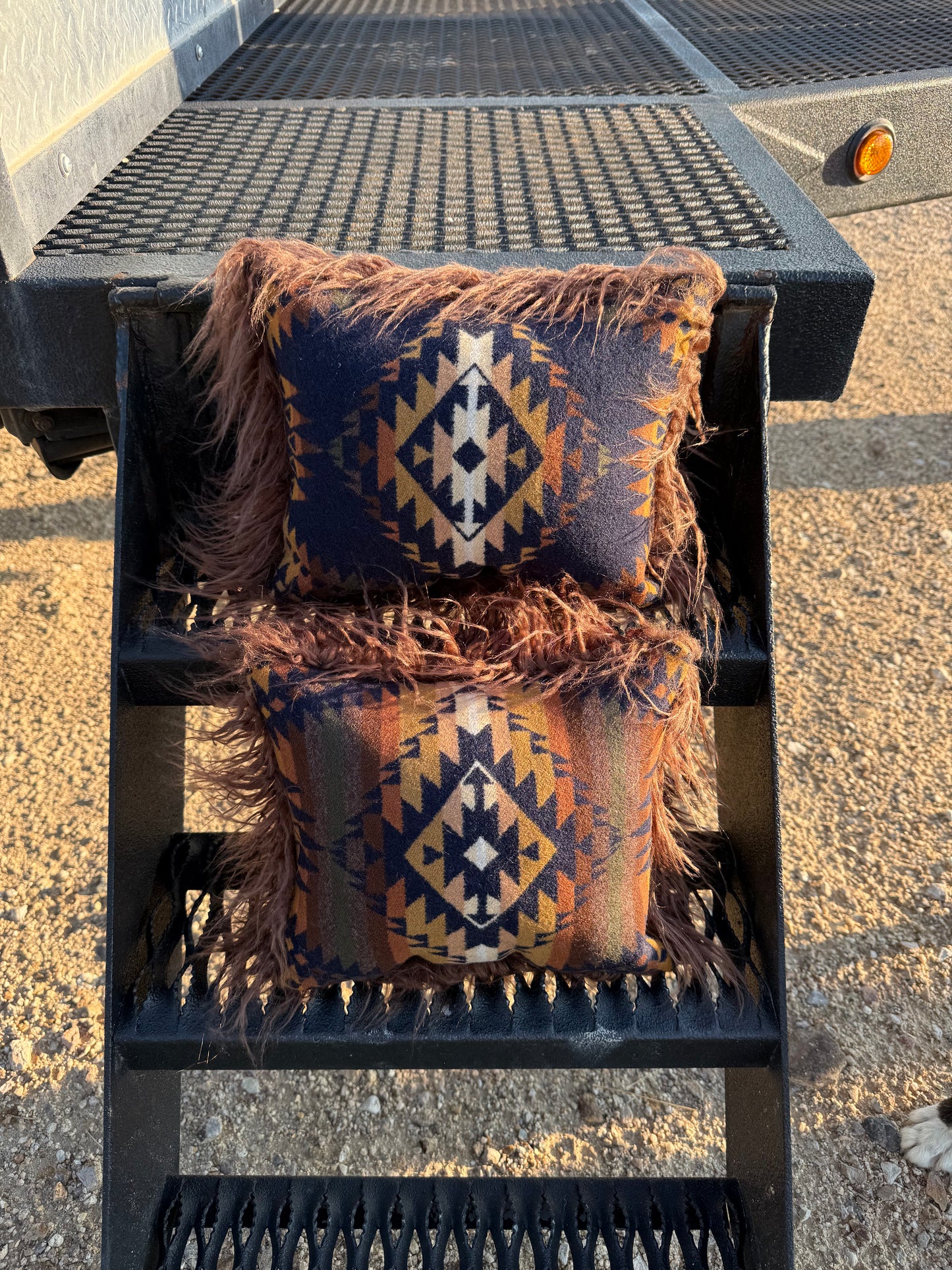 Small Mission Trails Navy Pillow