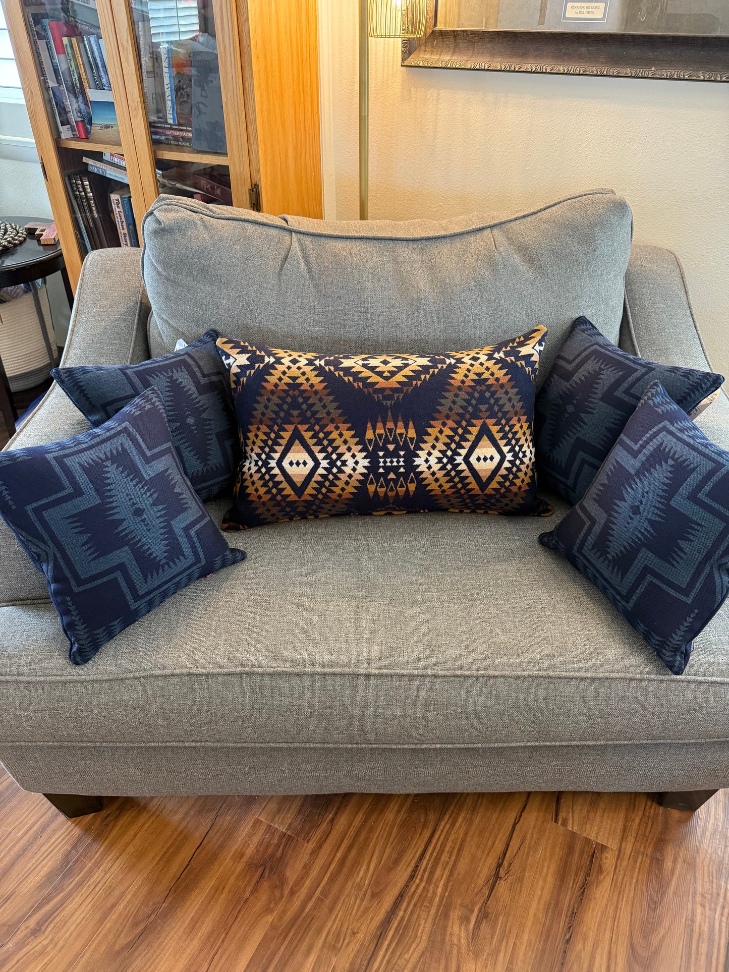 Navy Harding Pillow Set