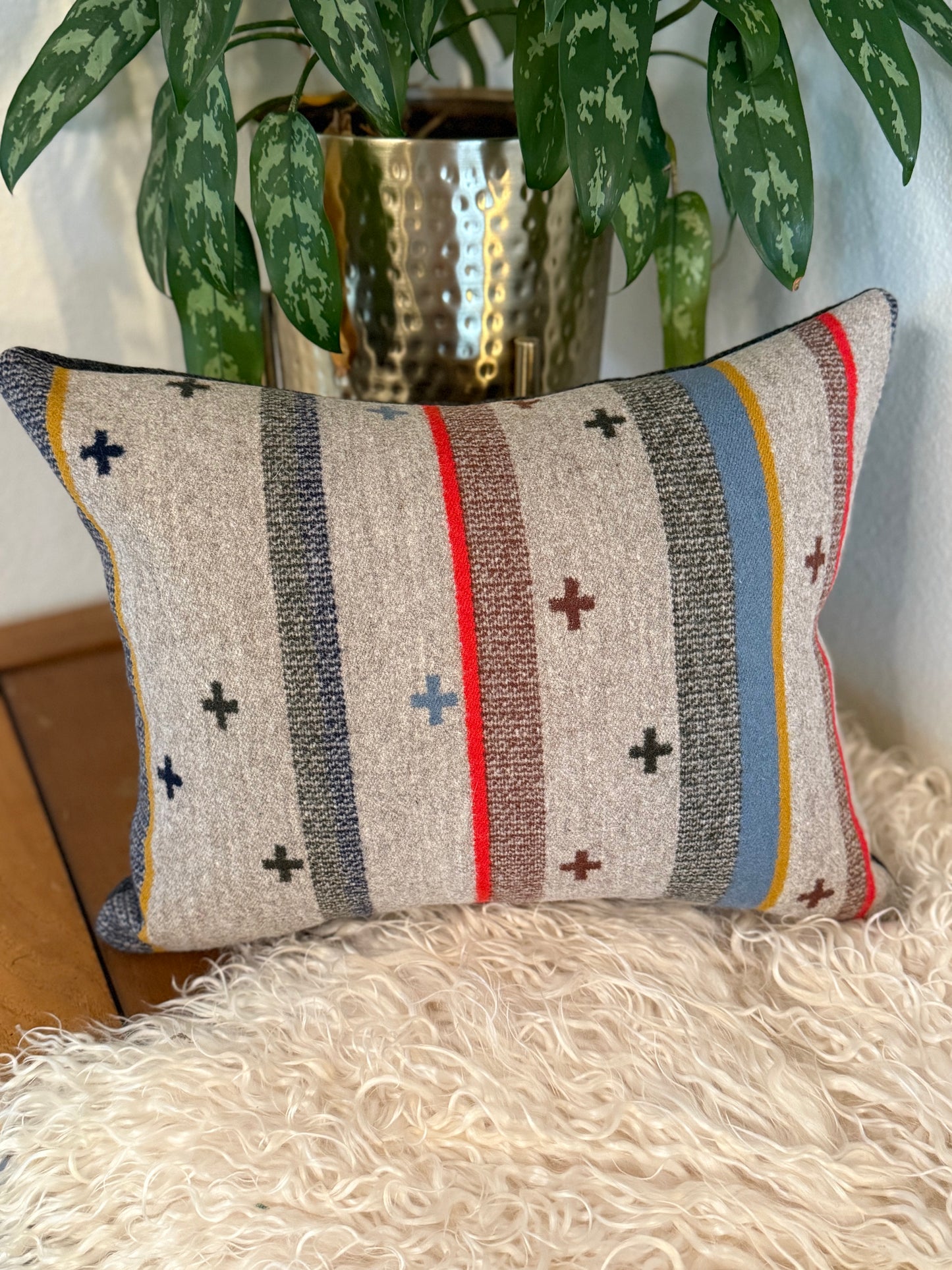 Scout Stripe Pillow (Light Gray)