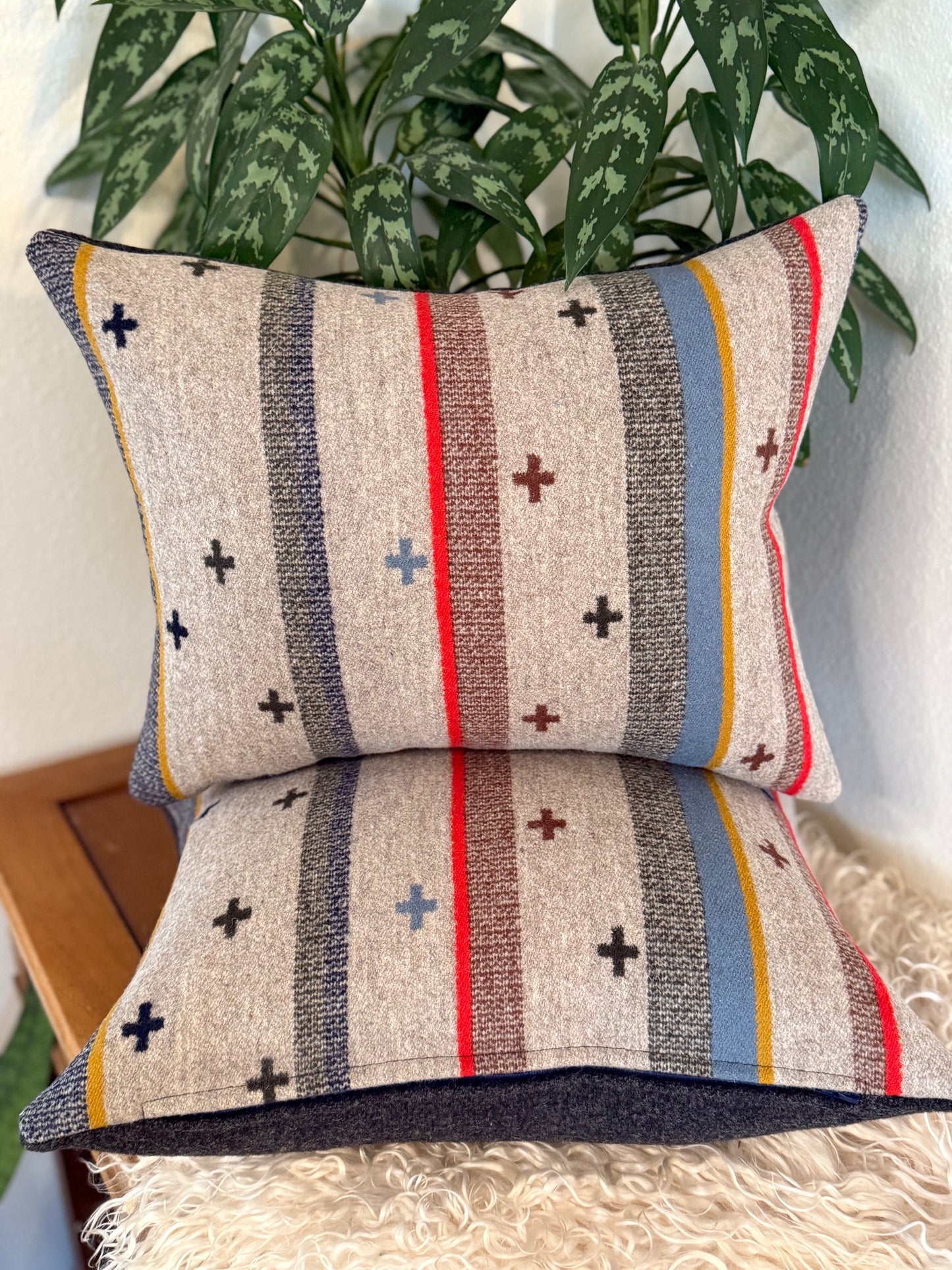 Scout Stripe Pillow (Light Gray)