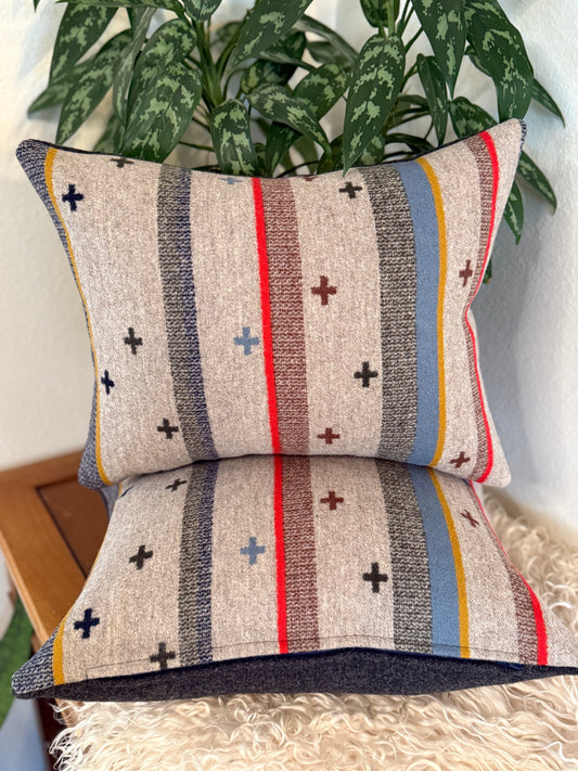 Scout Stripe Pillow (Light Gray)