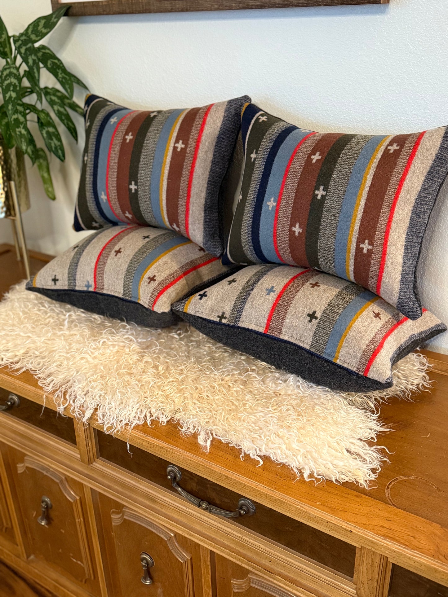 Scout Stripe Pillow (Light Gray)