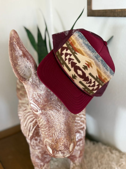 Burgundy Trucker Hat