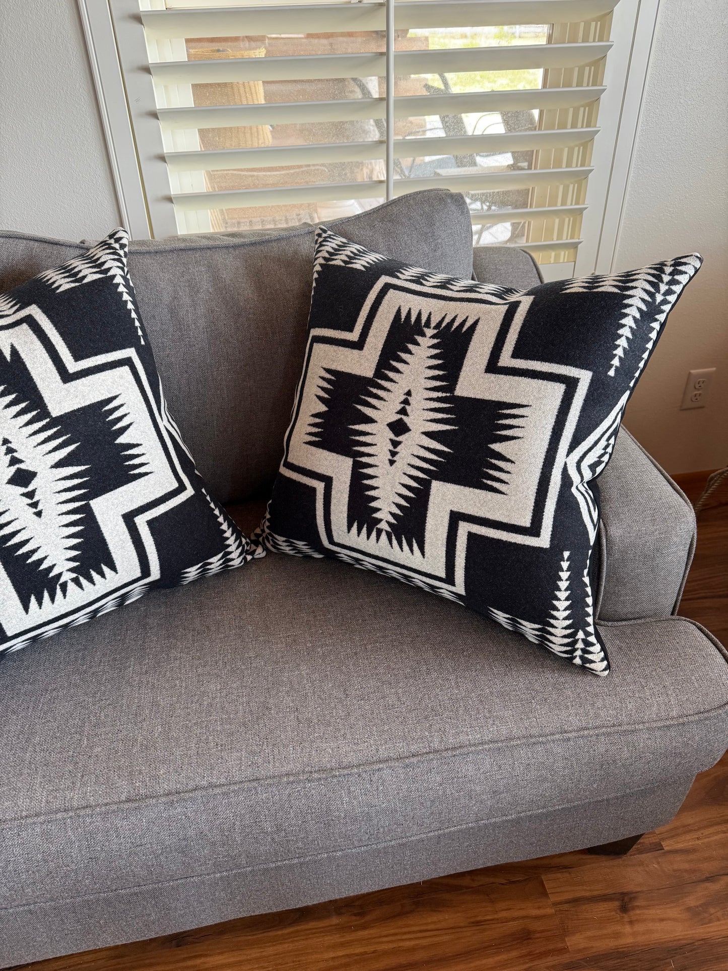 Extra Large Set of Black & White Walking Rock Pillows