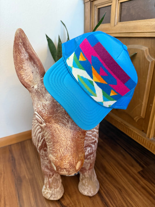 Neon Blue Trucker Hat