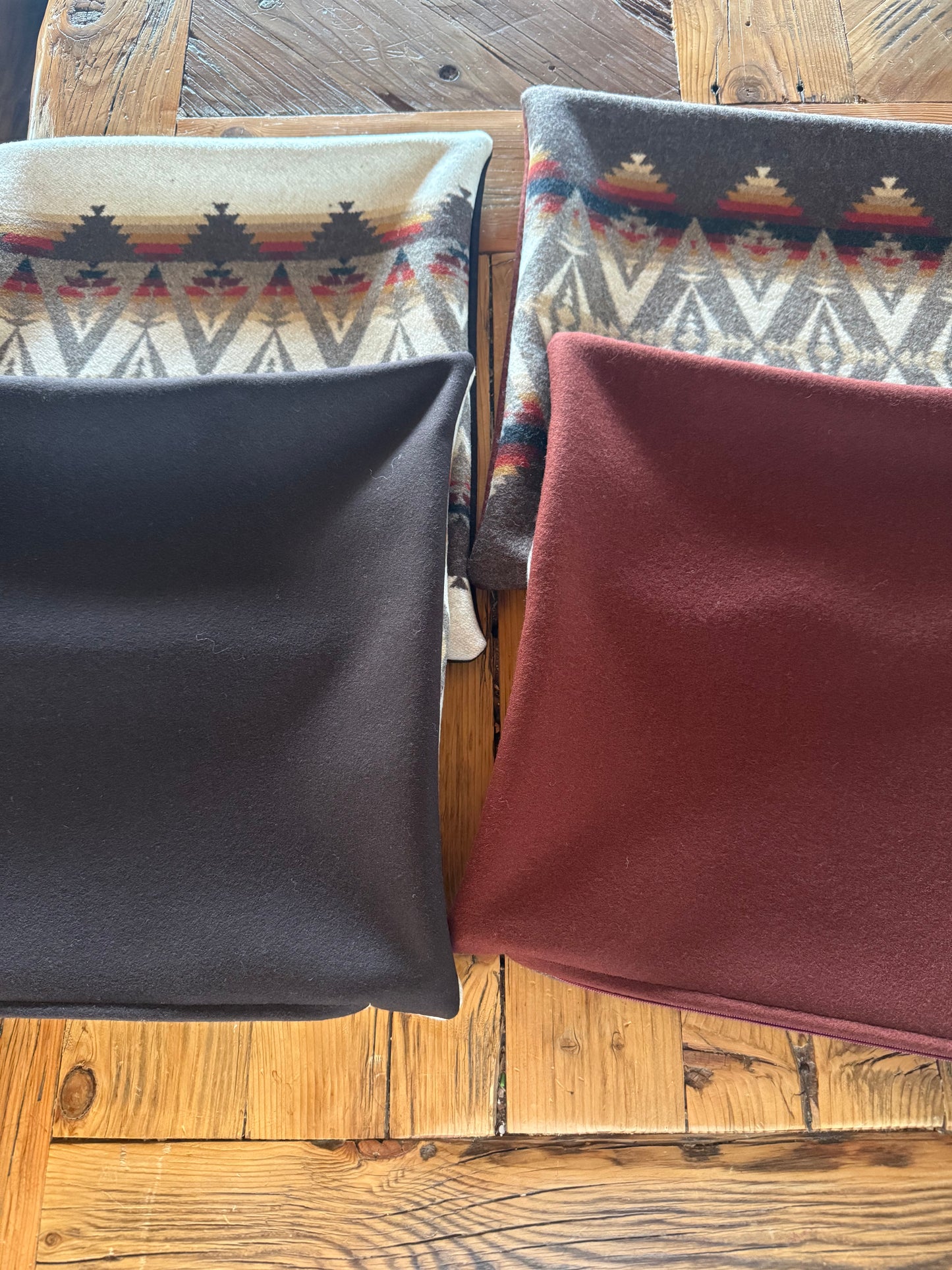Cream Pacific Brown Crest Pillow Covers (set of 2)